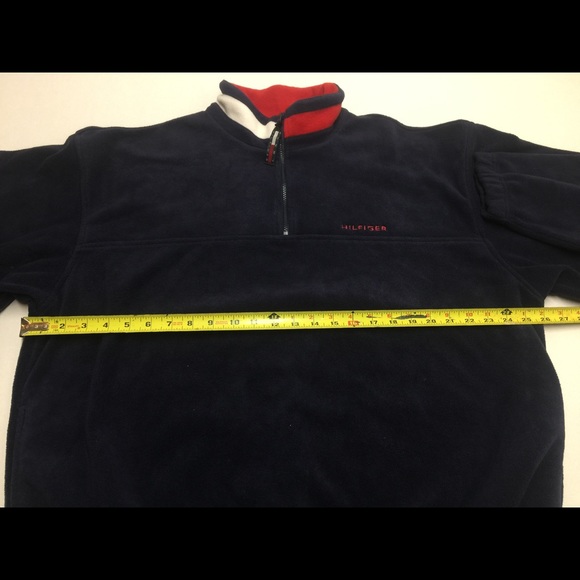 SOLD❌90s TOMMY HILFIGER FLEECE JACKET SPELL OUT XL - Picture 2 of 8